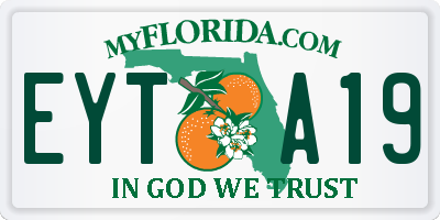 FL license plate EYTA19