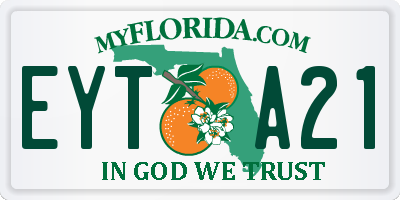 FL license plate EYTA21