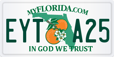 FL license plate EYTA25