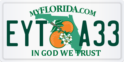 FL license plate EYTA33