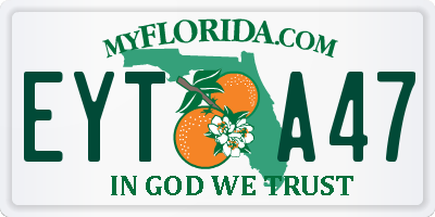 FL license plate EYTA47