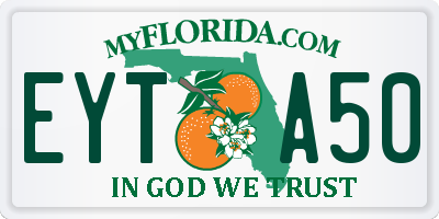 FL license plate EYTA50
