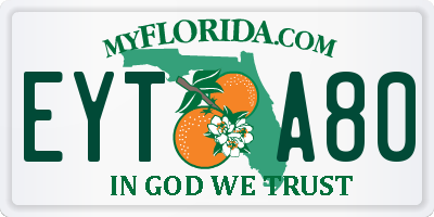 FL license plate EYTA80