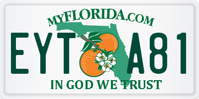 FL license plate EYTA81