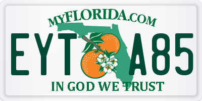 FL license plate EYTA85