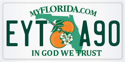 FL license plate EYTA90