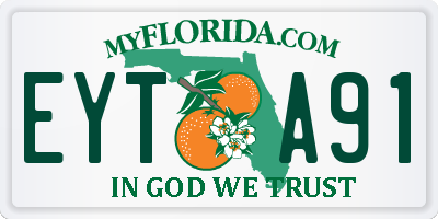 FL license plate EYTA91