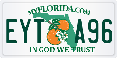 FL license plate EYTA96