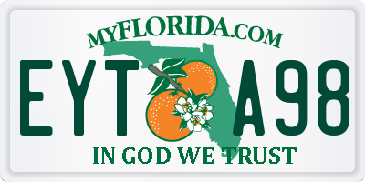 FL license plate EYTA98