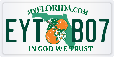 FL license plate EYTB07