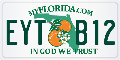 FL license plate EYTB12