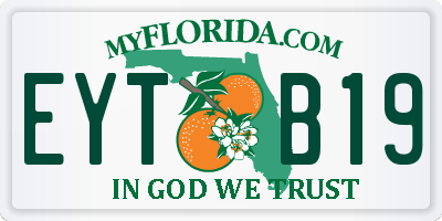 FL license plate EYTB19