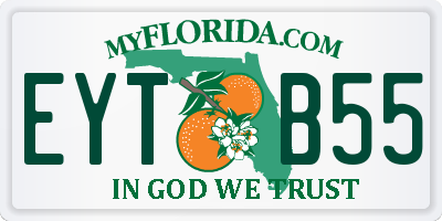 FL license plate EYTB55