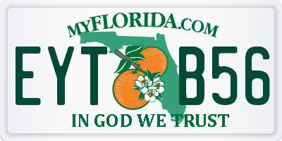 FL license plate EYTB56