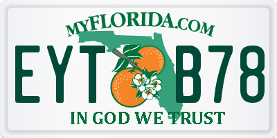 FL license plate EYTB78