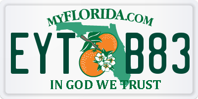 FL license plate EYTB83