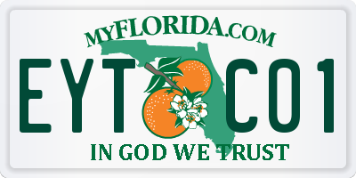 FL license plate EYTC01
