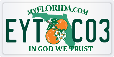 FL license plate EYTC03