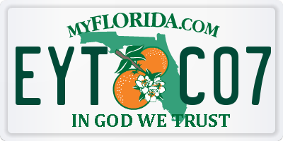 FL license plate EYTC07