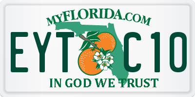 FL license plate EYTC10