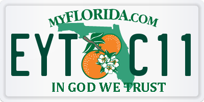 FL license plate EYTC11
