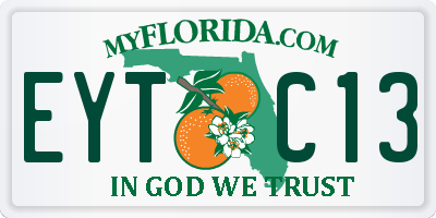 FL license plate EYTC13