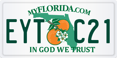 FL license plate EYTC21
