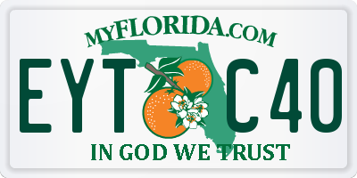 FL license plate EYTC40