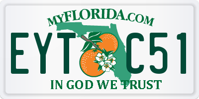 FL license plate EYTC51