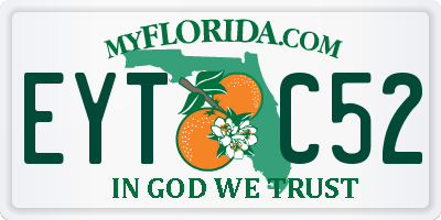 FL license plate EYTC52