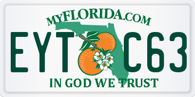 FL license plate EYTC63