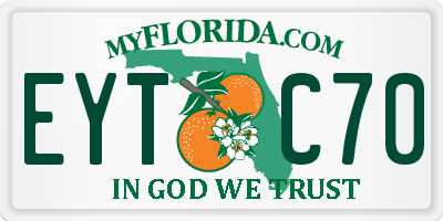 FL license plate EYTC70