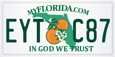 FL license plate EYTC87