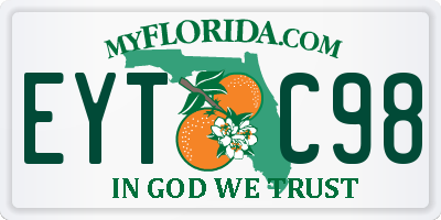 FL license plate EYTC98