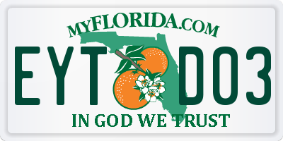 FL license plate EYTD03