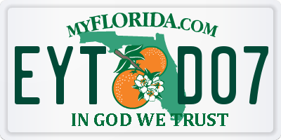 FL license plate EYTD07