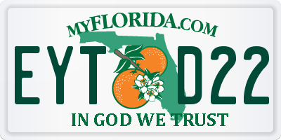 FL license plate EYTD22