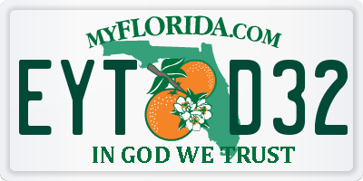 FL license plate EYTD32