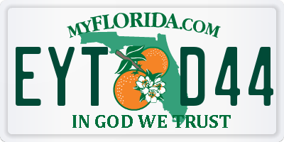 FL license plate EYTD44