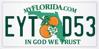 FL license plate EYTD53