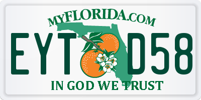 FL license plate EYTD58