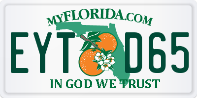 FL license plate EYTD65