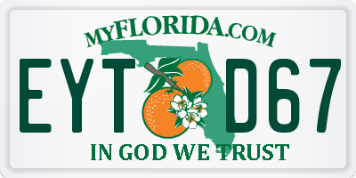 FL license plate EYTD67