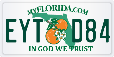 FL license plate EYTD84