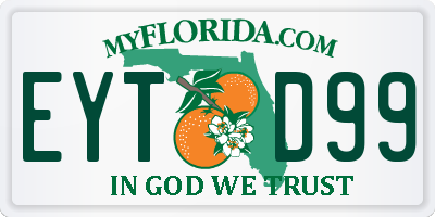 FL license plate EYTD99