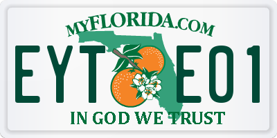 FL license plate EYTE01