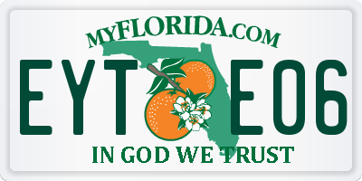FL license plate EYTE06