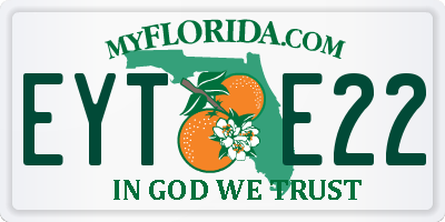 FL license plate EYTE22