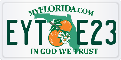 FL license plate EYTE23