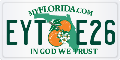 FL license plate EYTE26